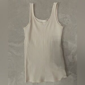 H&M Beige Ribbed Tank Top